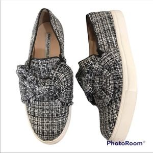 Karl Lagerfeld Paris Esme Boucle Slip on Sneaker | Tweed | Large Bow